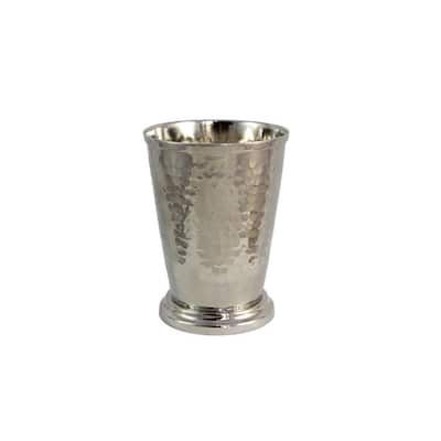 Alchemade 12 oz. Hammered Nickel Mint Julep Cups Without A Handle For Mint Juleps, Cocktails, Or Your Favorite Beverage