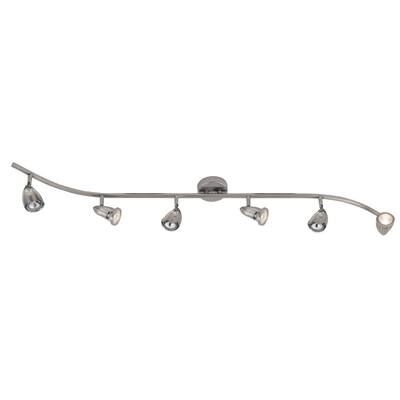 Bel Air Lighting Stingray 4 ft. 6-Light Brushed Nickel Track Light Fixture with Adjustable Heads