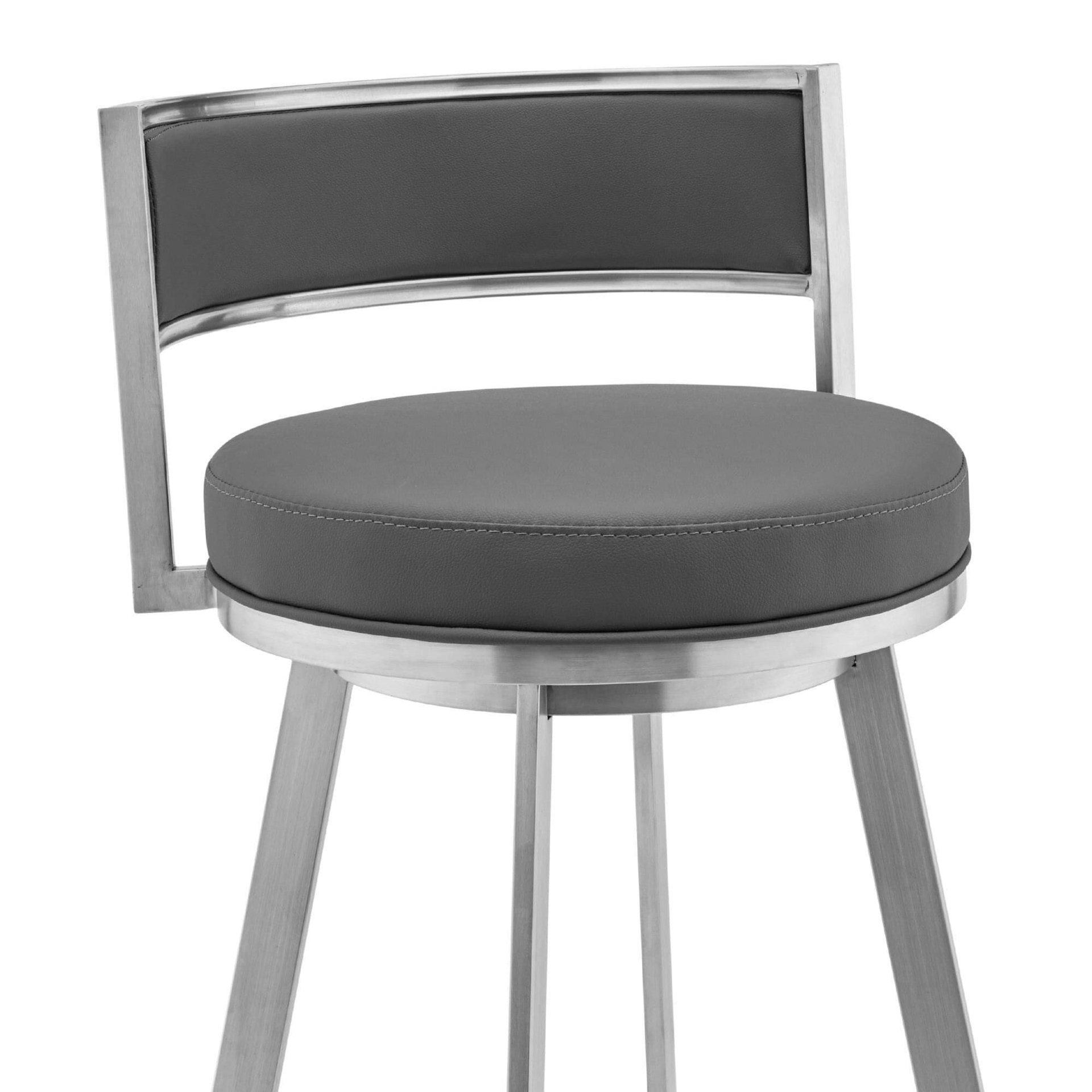 Blue River Naomi and Roman 4-Piece Counter Height Dining Set in Stainless Steel | Nebraska Furniture Mart