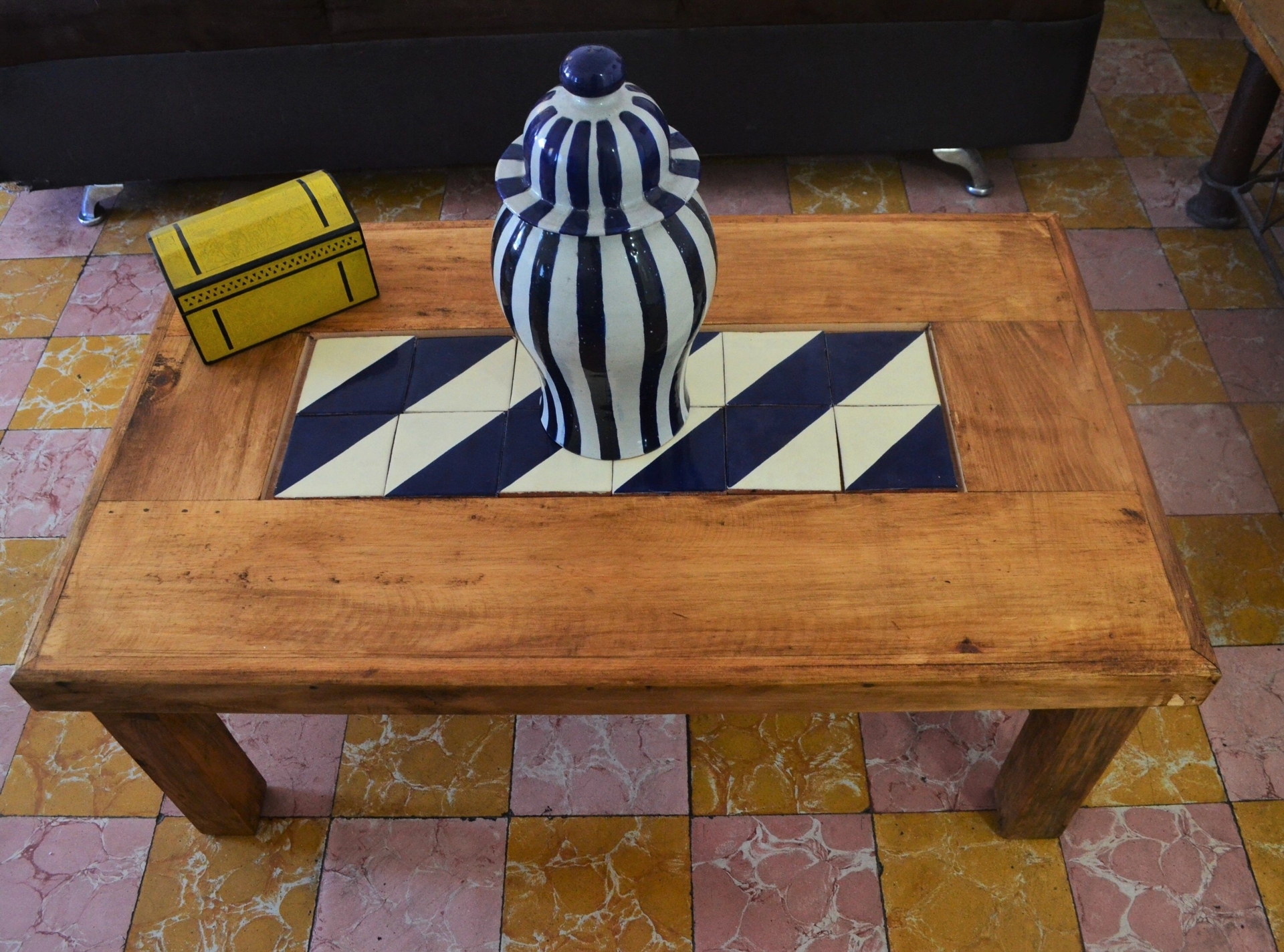 Center Table, rustic table, Rustic center Table, Talavera tile table, Ceramic Table, Living room Table, Mosaic Table, Wood Table CM310