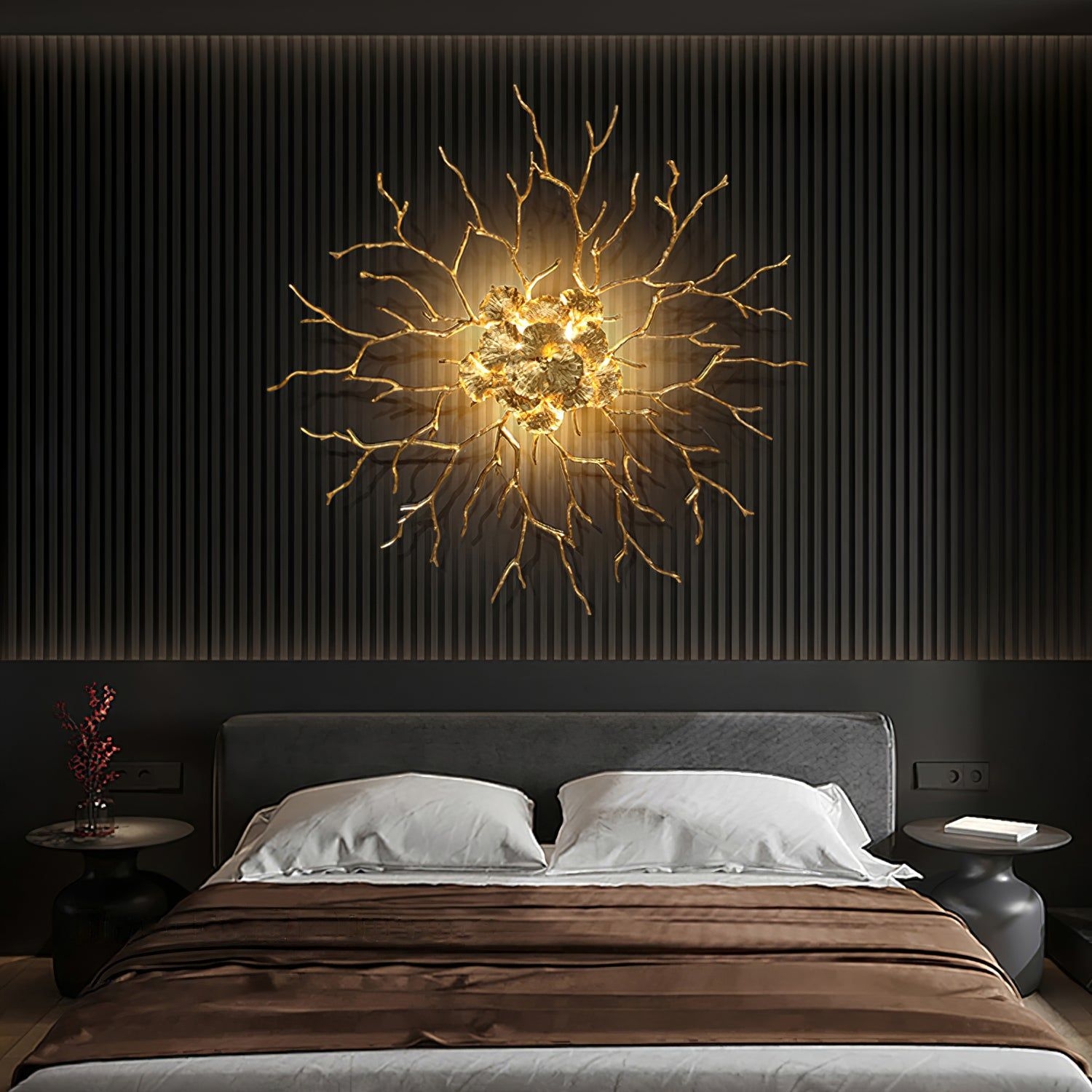 Coral Zoa Eye Wall Sconce 39.4 Set of 2-Brass-Warm Light