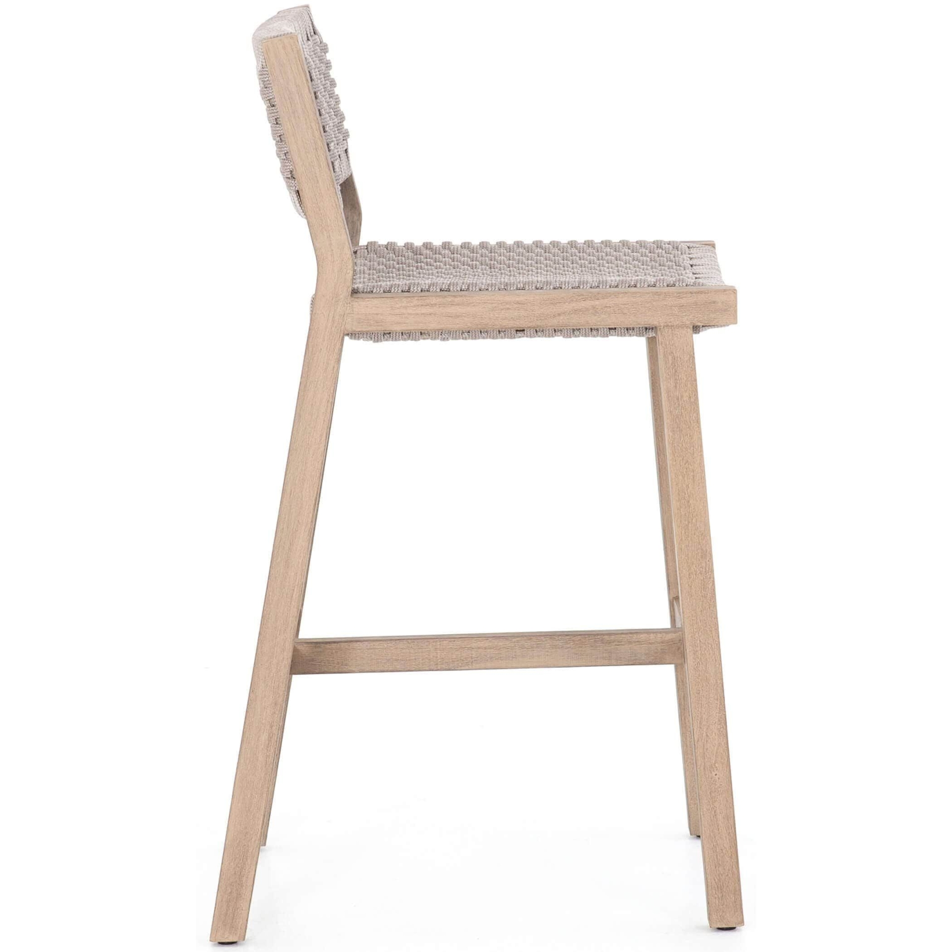 Delano Outdoor Bar Stool - Dark Grey Rope