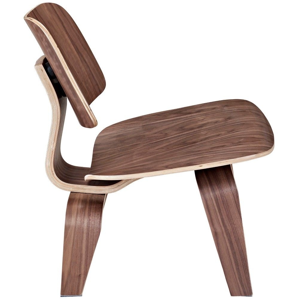 Fathom Wood Lounge Chair Walnut - Modway