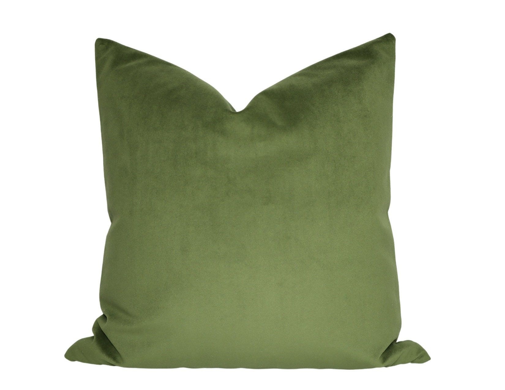 Fern Green Velvet Pillow Cover, Luxe Velvet Pillow, Designer Pillow Covers, Decorative Pillows