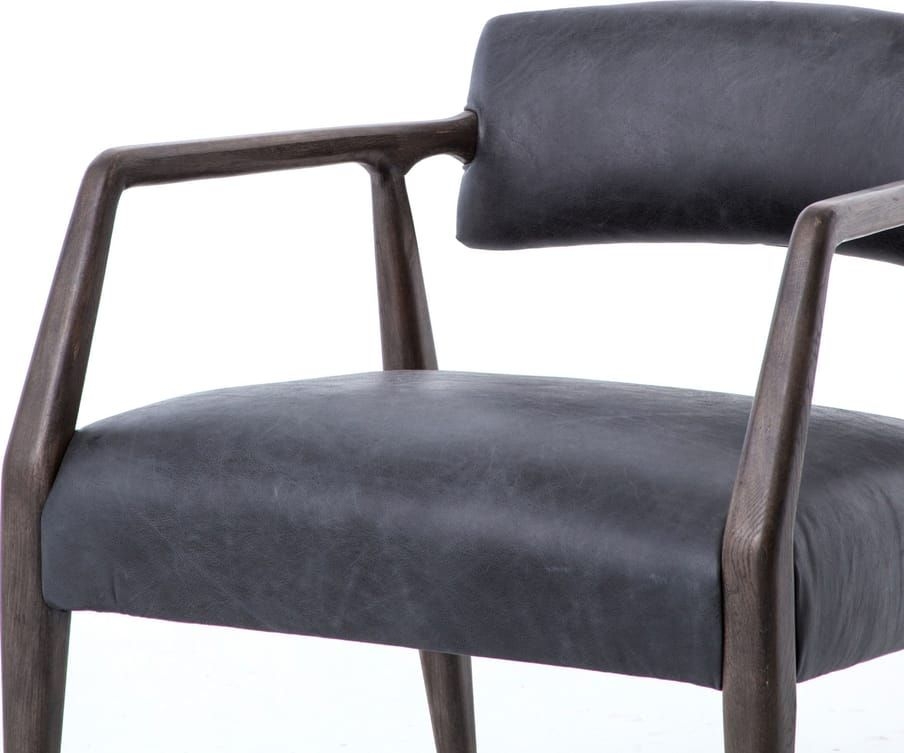 Four Hands Tyler Arm Chair - Color: Chaps Ebony