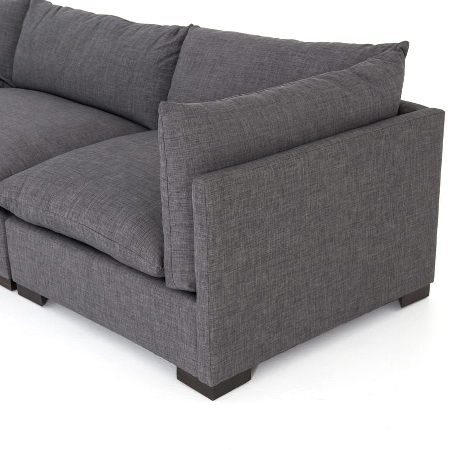 Four Hands Westwood 3-PC Sectional - Color: Bennett Charcoal; Orientation: 3 PC Sectional - 117"