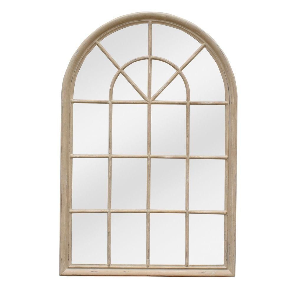 Hampton's Arched Wooden Frame Mirror 150cm - Natural