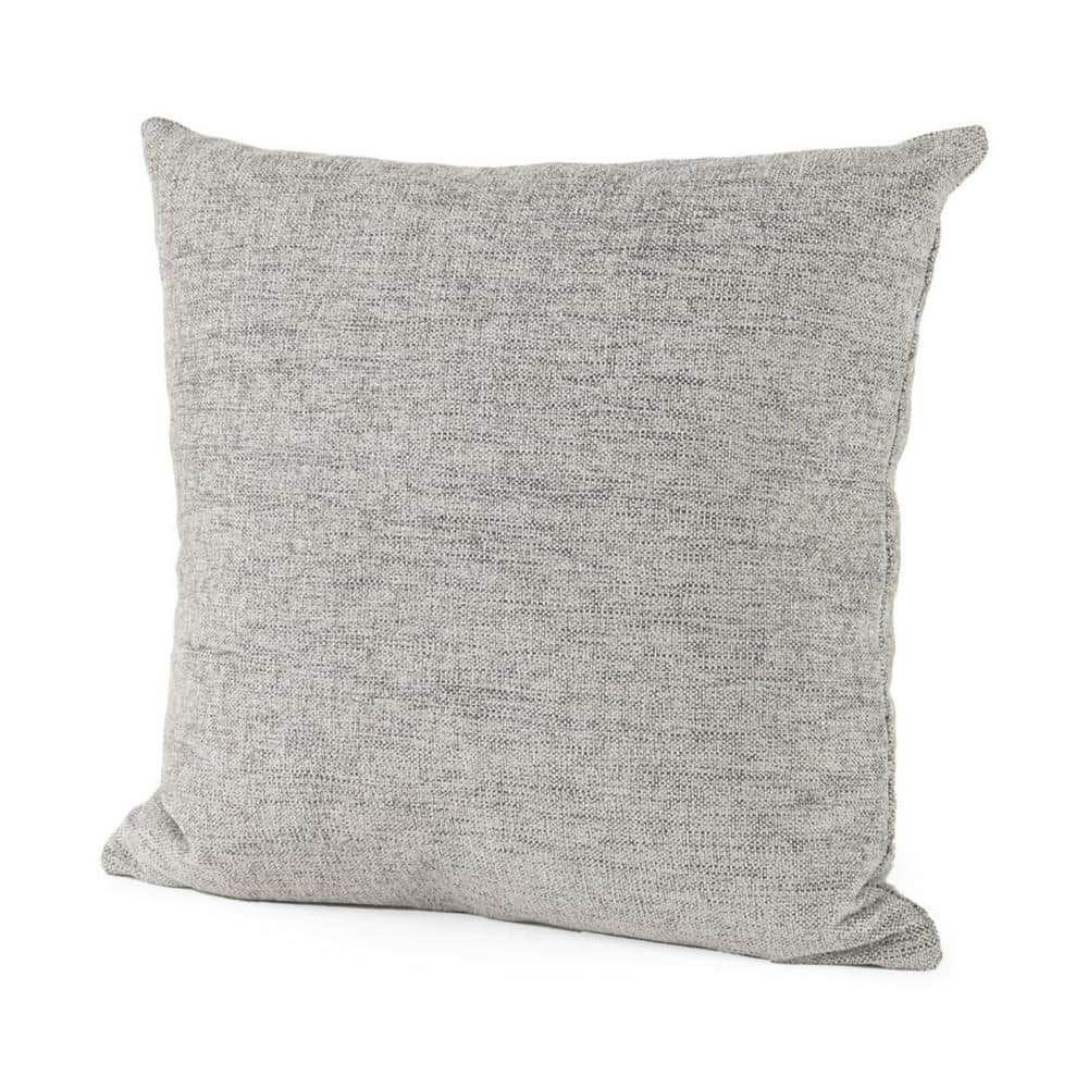 HomeRoots Jordan Gray Geometric Linen 18 in. x 18 in. Throw Pillow