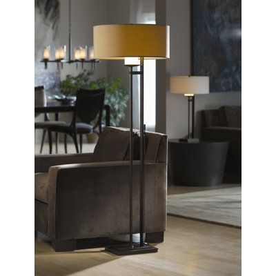 Hubbardton Forge Rook 60" Floor Lamp Metal in Brown, Size 60.0 H x 20.0 W x 20.0 D in | Wayfair