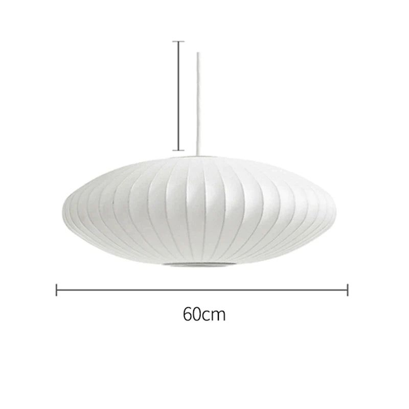 Italian Silk Cloth Pendant Lights Creative Living Room Pendant Hanging Lamps Modern Dining Room Lamps Decoration Indoor Lighting - C D-30cm H60cm