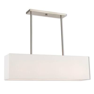 Livex Lighting Summit 4-Light Brushed Nickel Linear Chandelier