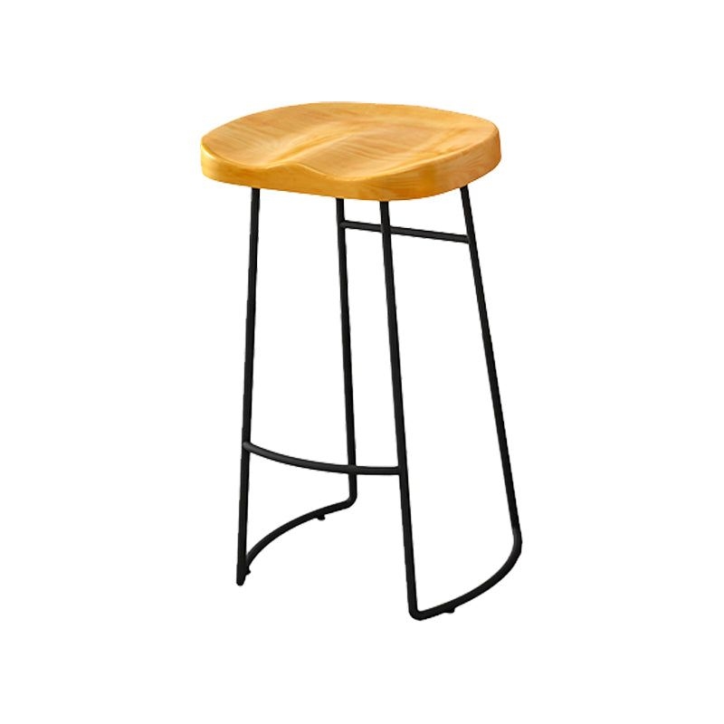 Modern Style Bar-stool with Footrest Sled Iron Legs Barstool for Restaurant Bar - 1 Piece / Bar Stool(30H)