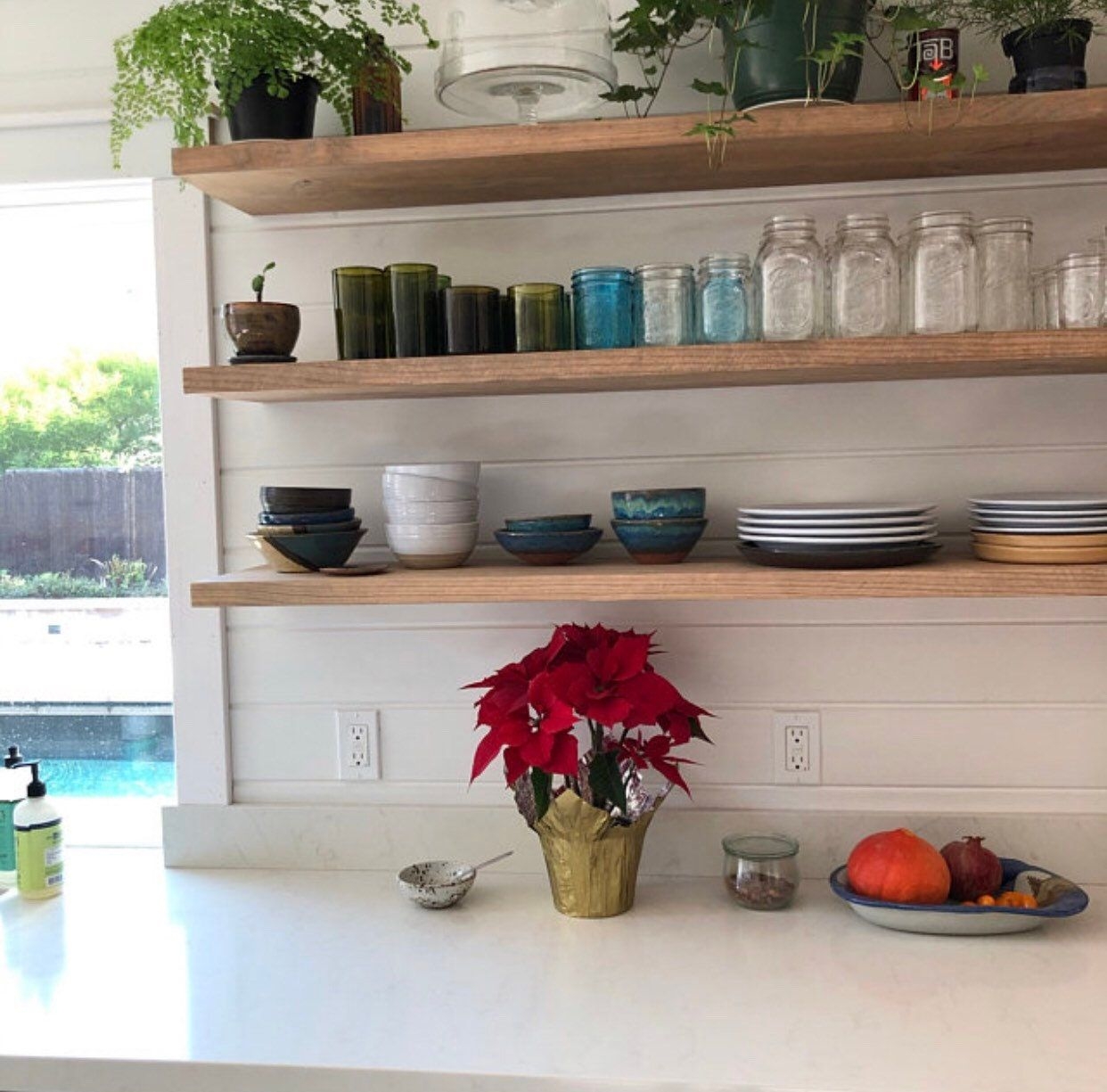 Natural Color Floating Shelf Rustic Reclaimed Wood Floating Shelves Bracket Floating Hardware Included Choose your custom shelf color size