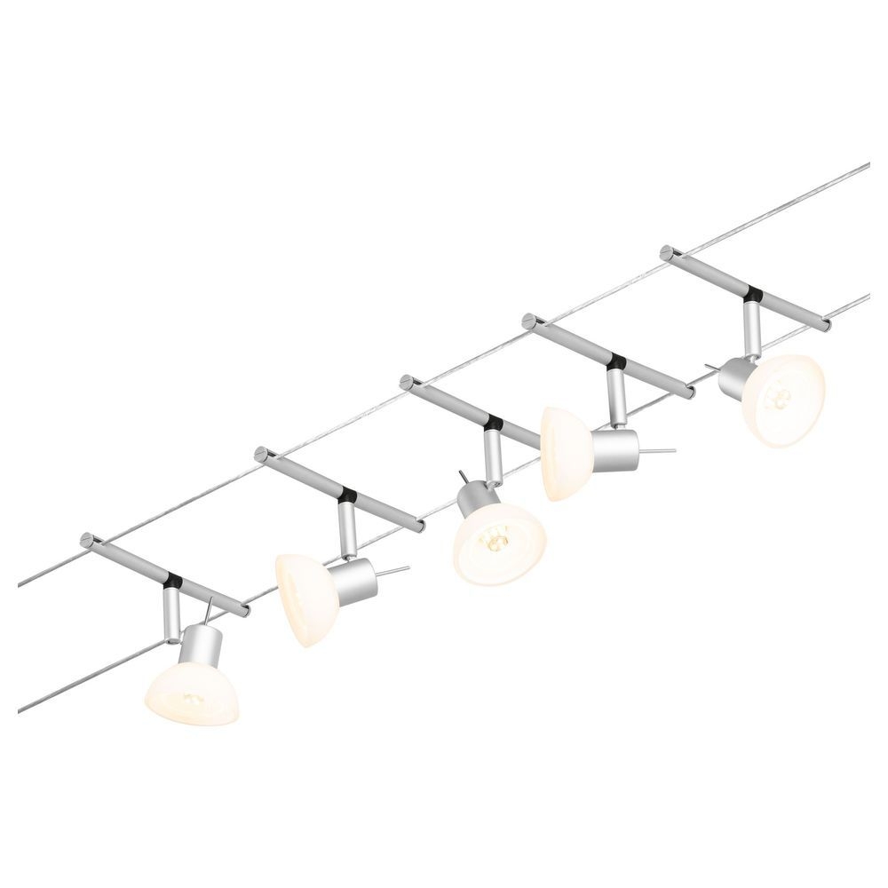 Paulmann Wire Systems Set in Chrom-matt GU53 5-flammig mit Schrim
