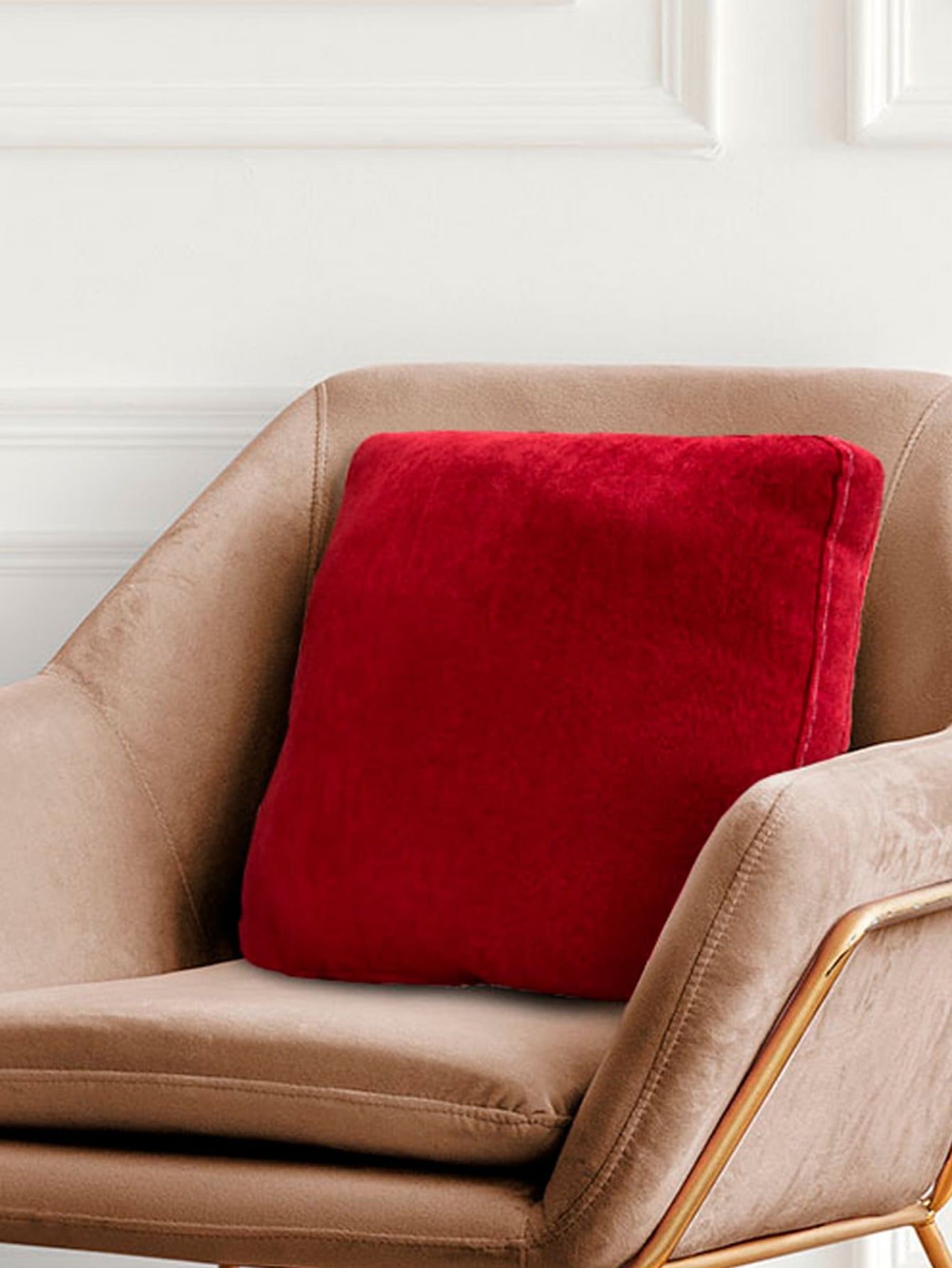 Red Zita Cojin decorativo cuadrado grande Alessa Rub Rojo 45 x 45 cm