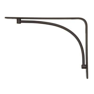 Rubbermaid 6 in. x 8 in. Bronze Steel Arch Decorative Shelf Bracket