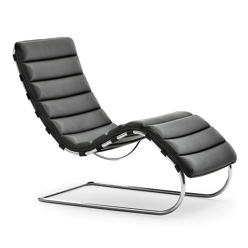 Silln Poltrona Mies - Cuero / Blanco
