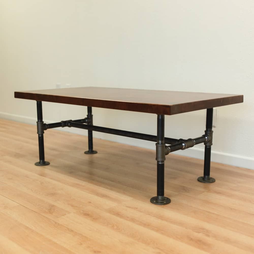 The Industrial Hardwood Coffee Table