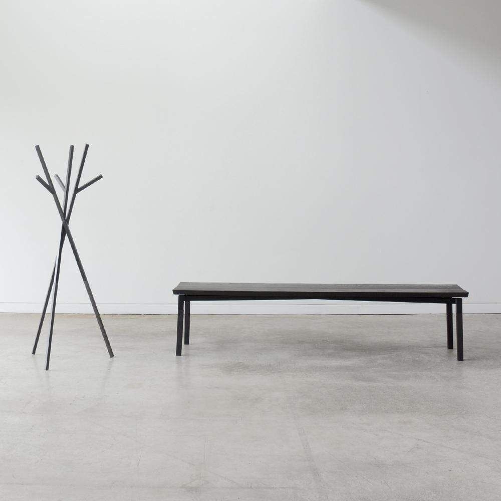 The Parkdale Bench - Large / White / W. Oak Black