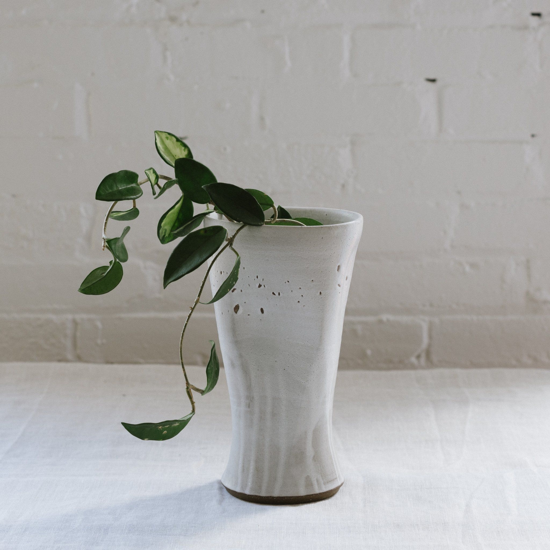 White Crater Vase