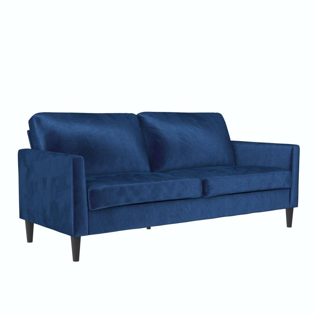 Winston Sofa with Pocket Coils Blue Velvet - Mr. Kate