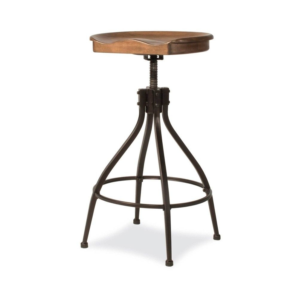 Worland Adjustable Barstools Brown/Black - Hillsdale Furniture