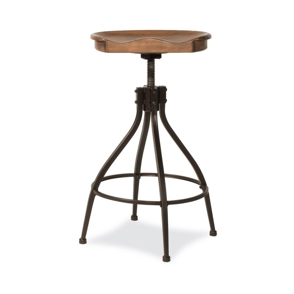 Worland Adjustable Barstools Brown/Black - Hillsdale Furniture