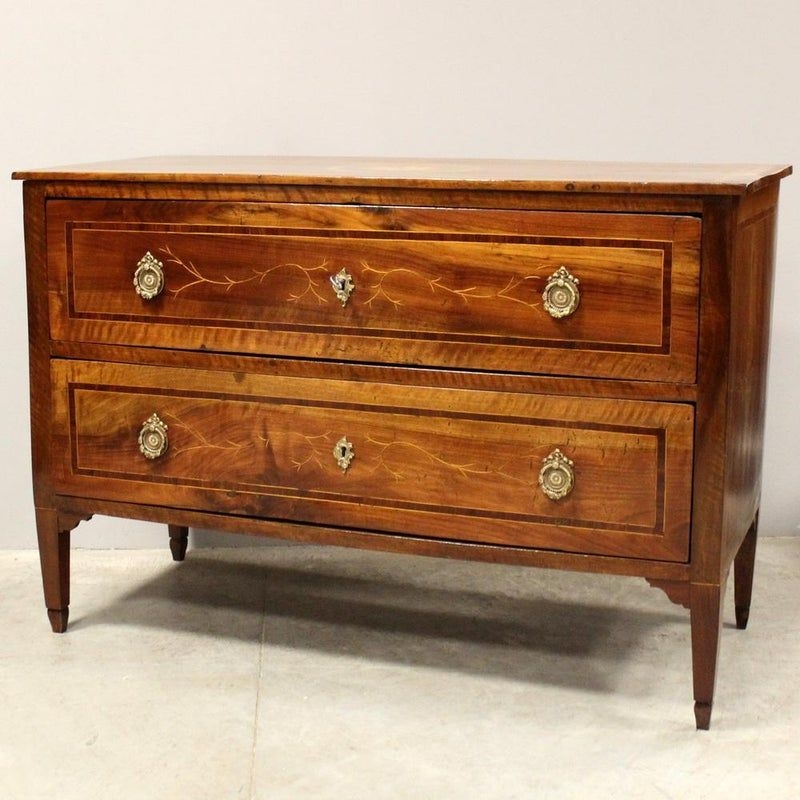 18th Century Italian Louis XVI Walnut Chest of Drawers