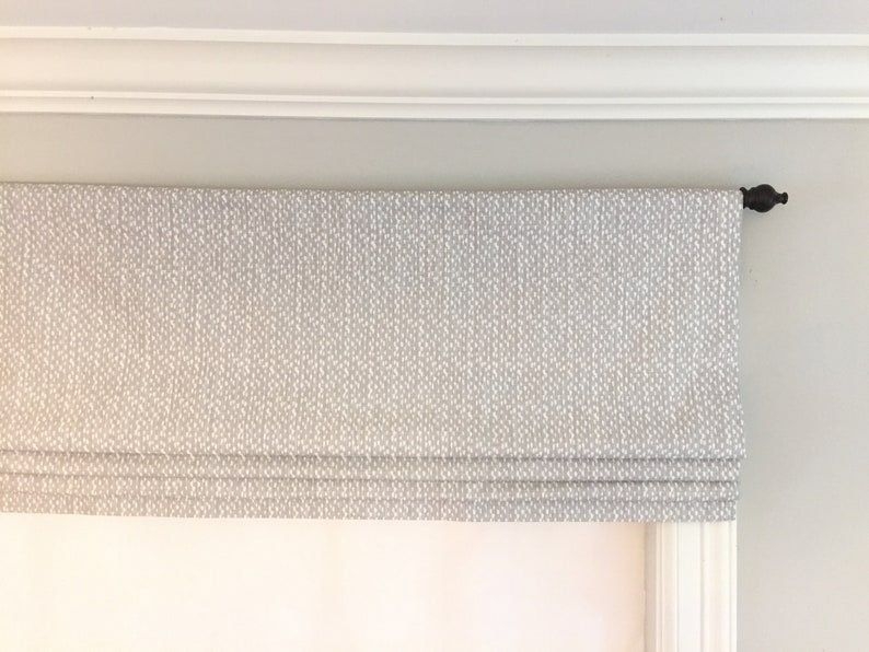 Faux (fake) flat a pan shade buy valance. Custom Sizing. PremieroPrints Vertical StripeoBlack/White.