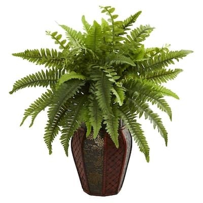 Indoor Boston Fern Artificial Plant in Decorative Planter