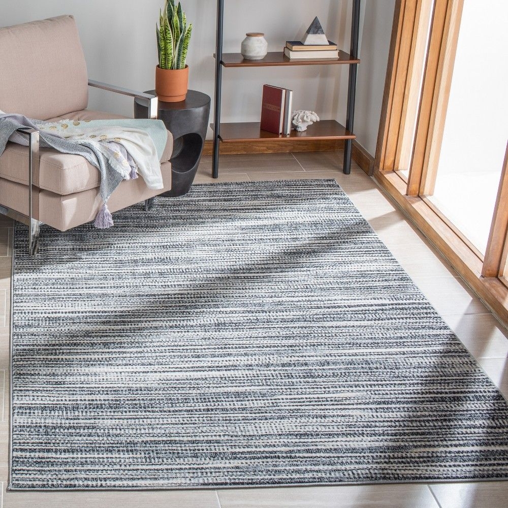 Lagoon LGN243 Power Loomed Area Rug - Grey/Ivory - 4'5"x6'5" - Safavieh
