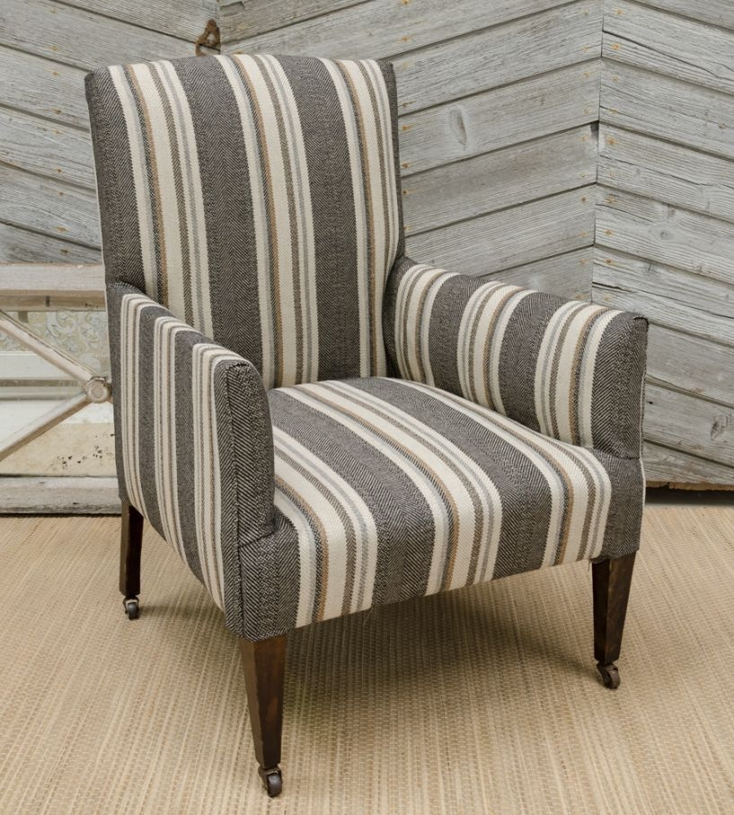 Lewis & Wood - Selsley Stripe Fabric - Crag