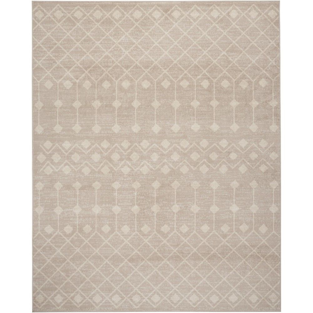 Nourison Grafix Moroccan Diamond Indoor Area Rug Beige 7'10" x 9'10"