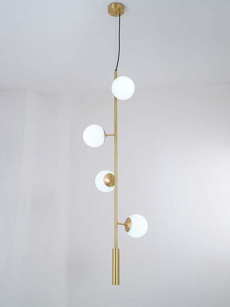 Orb Pendant Light D 17.7 x H 51.2 / Dia 45cm x H 130cm-Brass-Blue