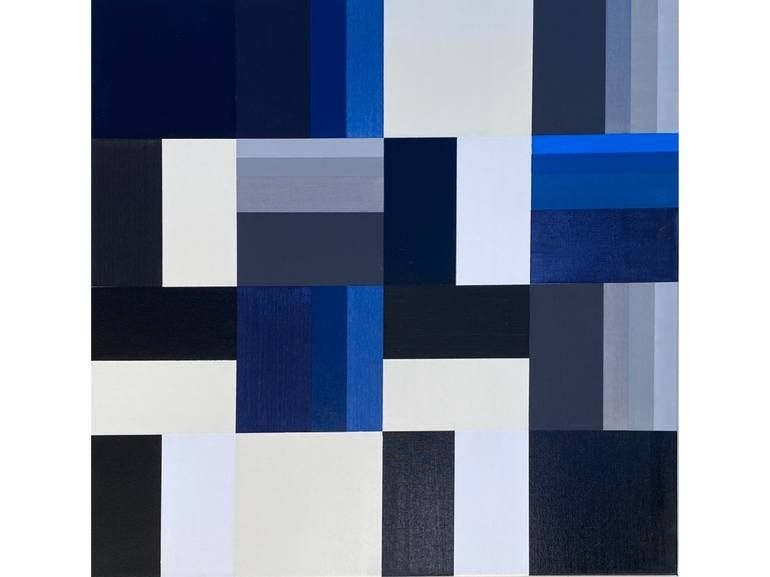 Original Abstract Painting by Gene Lang | Abstract Art on Canvas | "House of Blues"