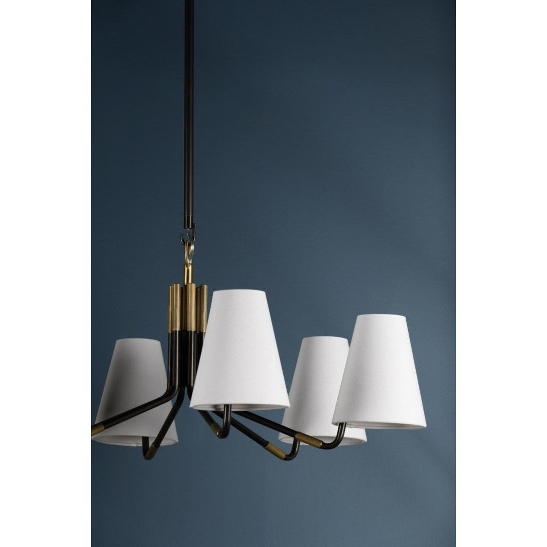 Stanwyck 6-Light Chandelier - Aged Brass/Distressed Bronze