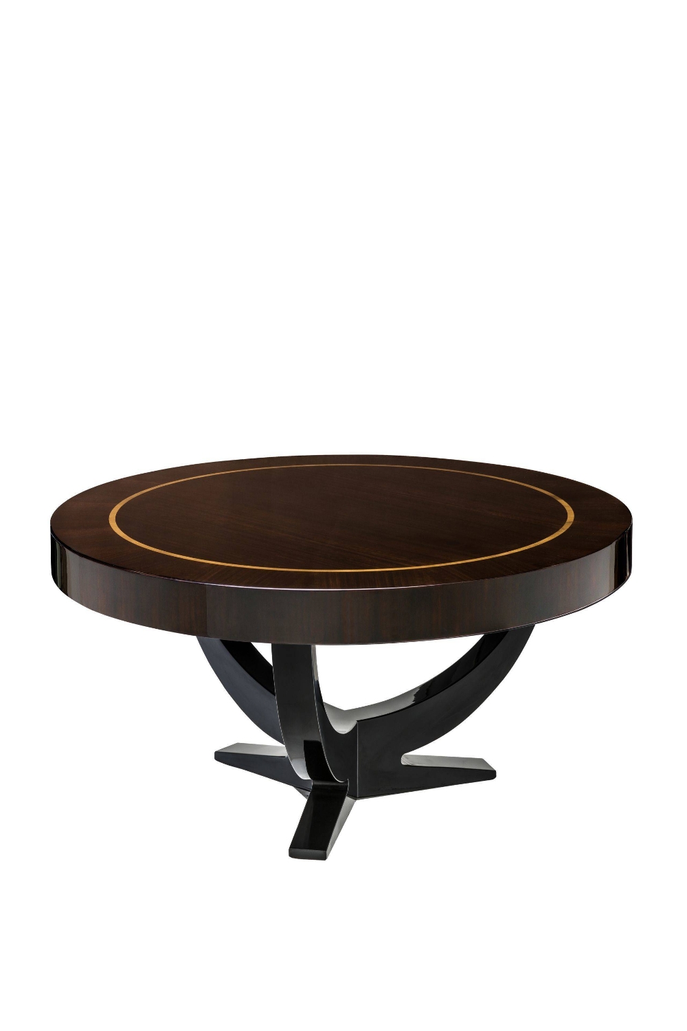 Table basse en eucalyptus fum poli | Eichholtz Umberto - 100 x H. 38 cm / Marron