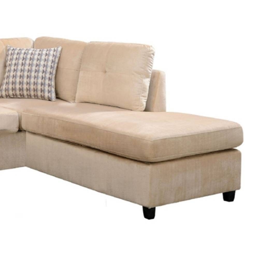 111" Belville Sectional Sofa Beige Velvet - Acme Furniture