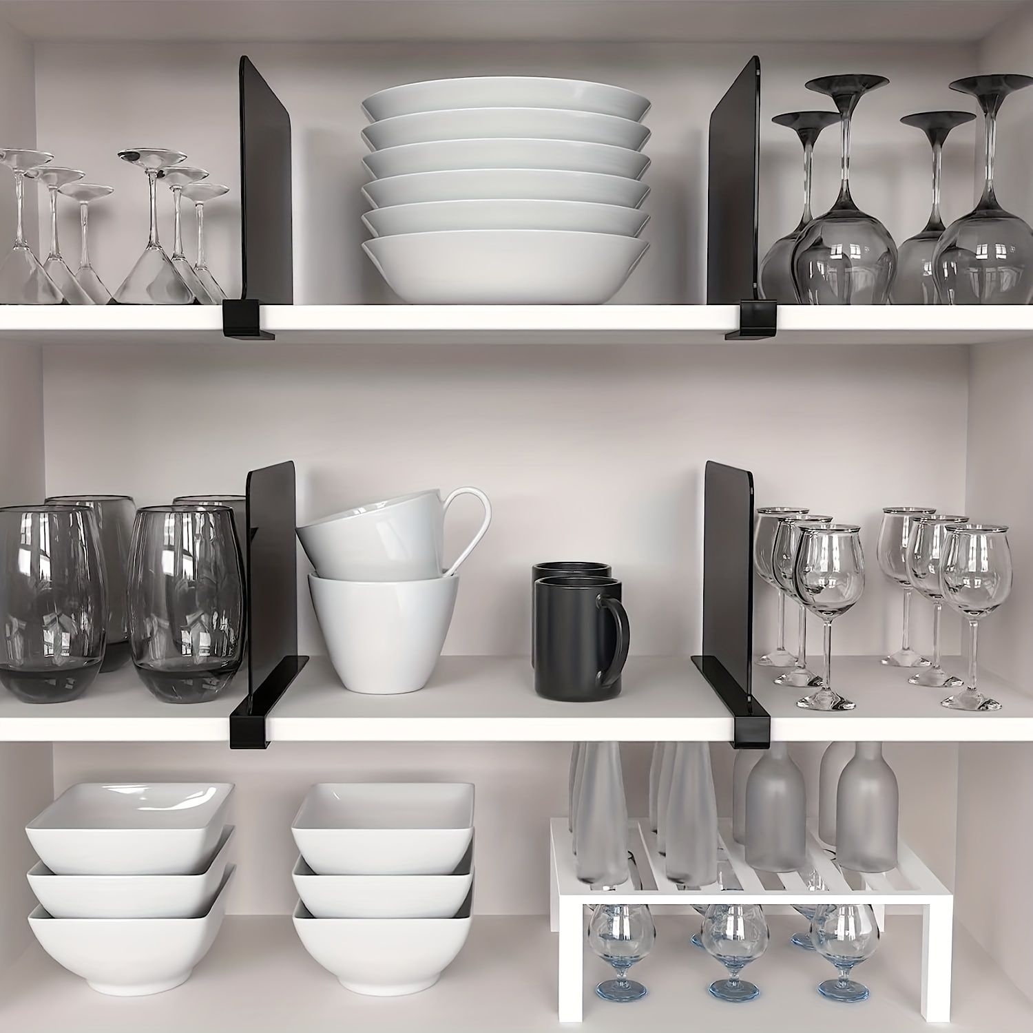 6pcs Separadores De Estantes Acrlicos, Separadores De Estantes Y Armarios Para La Organizacin En El Dormitorio, Estantes De Oficina