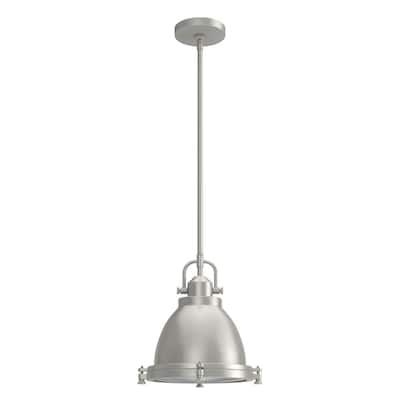 Bridgemoor 1 Light Brushed Nickel Pendant with Shade Kitchen Light
