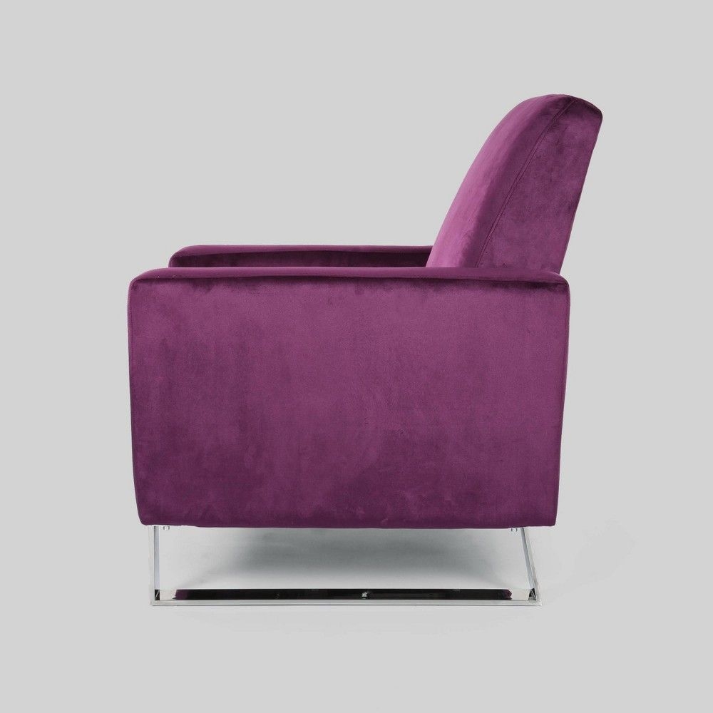 Brightwood Modern High Leg Press-Back Recliner Purple - Christopher Knight Home