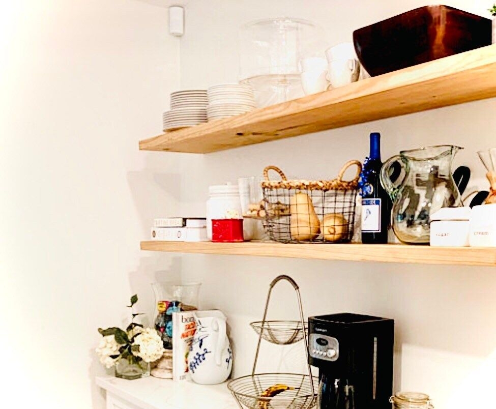 Kitchen Bar Floating Shelves - Storage Floating Shelf Custom Shelves Rustic Modern Floating Shelves Strong Bracket Floating Shelving Long