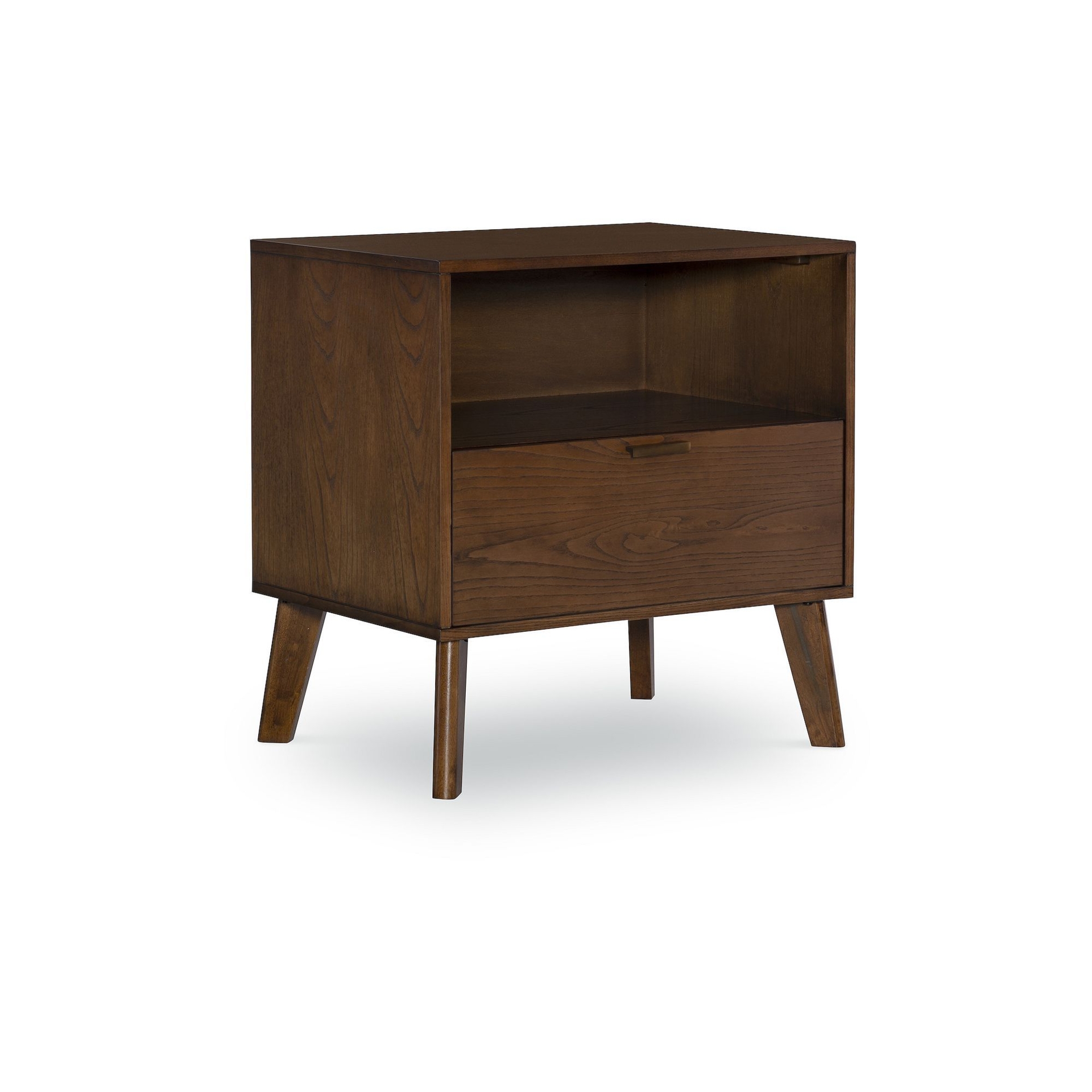 Linon Reid One Drawer Nightstand, Brown