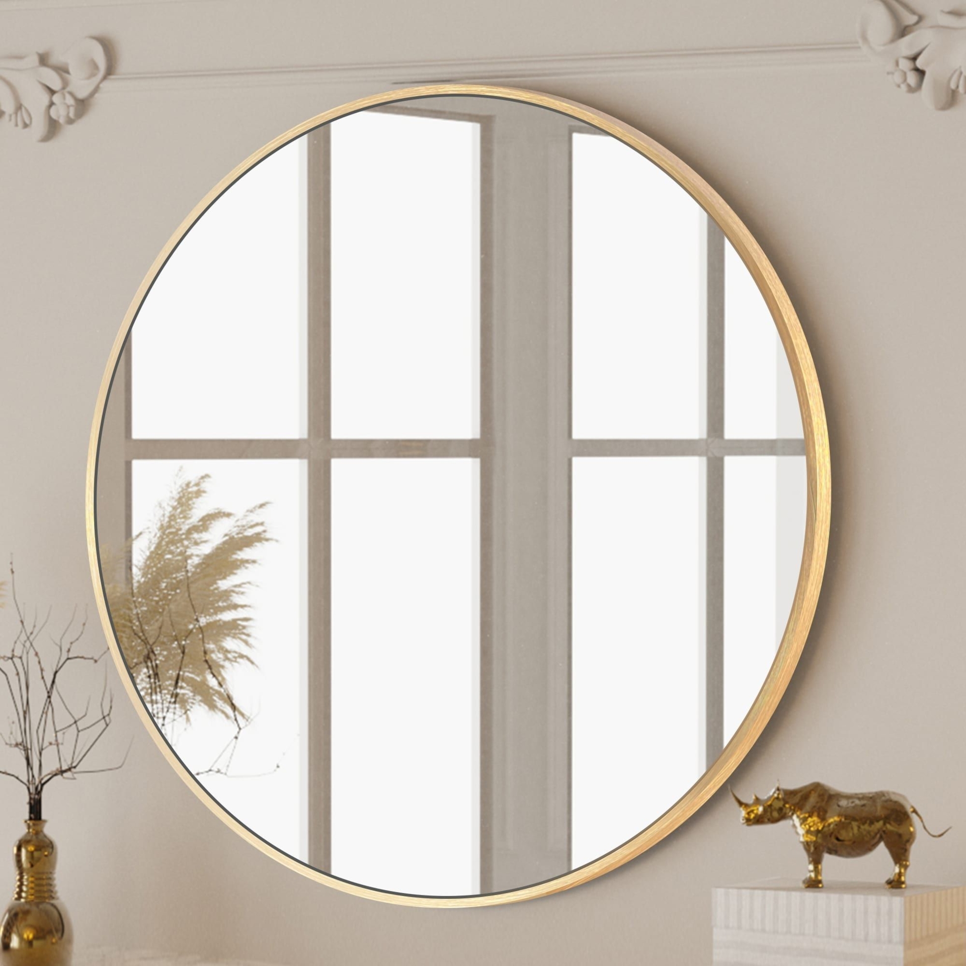 Modern Bathroom Wall Mounted Round Vanity Mirror