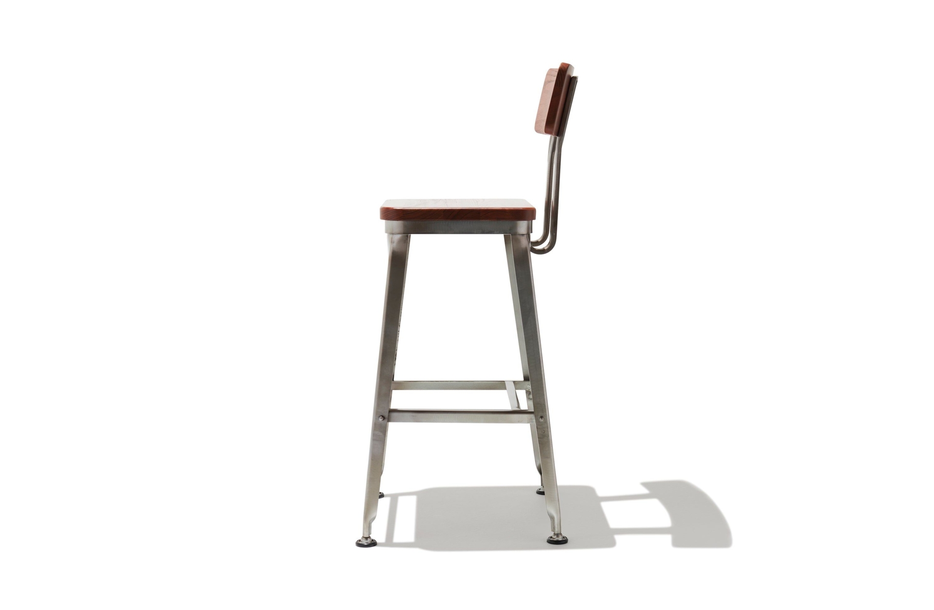 Octane Stool - Red / Counter / Leather Seat