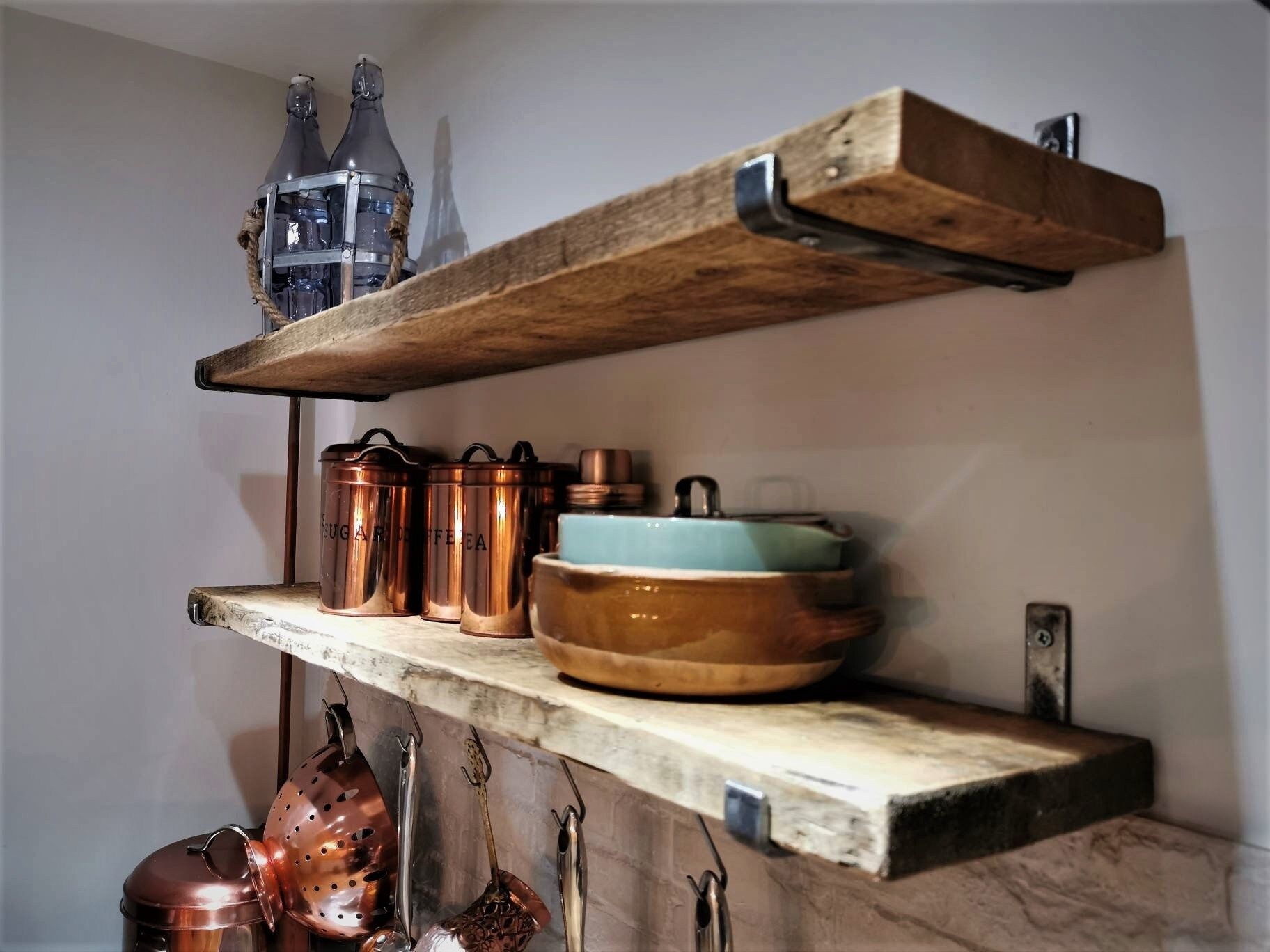 "PAIR of SCAFFOLDING up style shelf BRACKET | Cast Iron Shelf Bracket for 6\", 8\", 9\" and 12\" shelves"