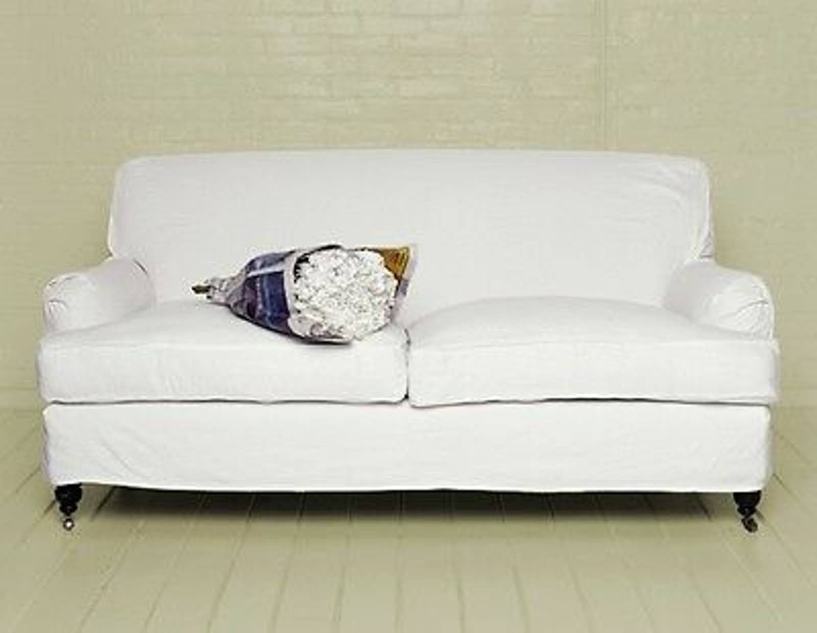 Rachel Ashwell Shabby Chic White denim Upholstery Slip Cover Sofa Fabric 30 yard
