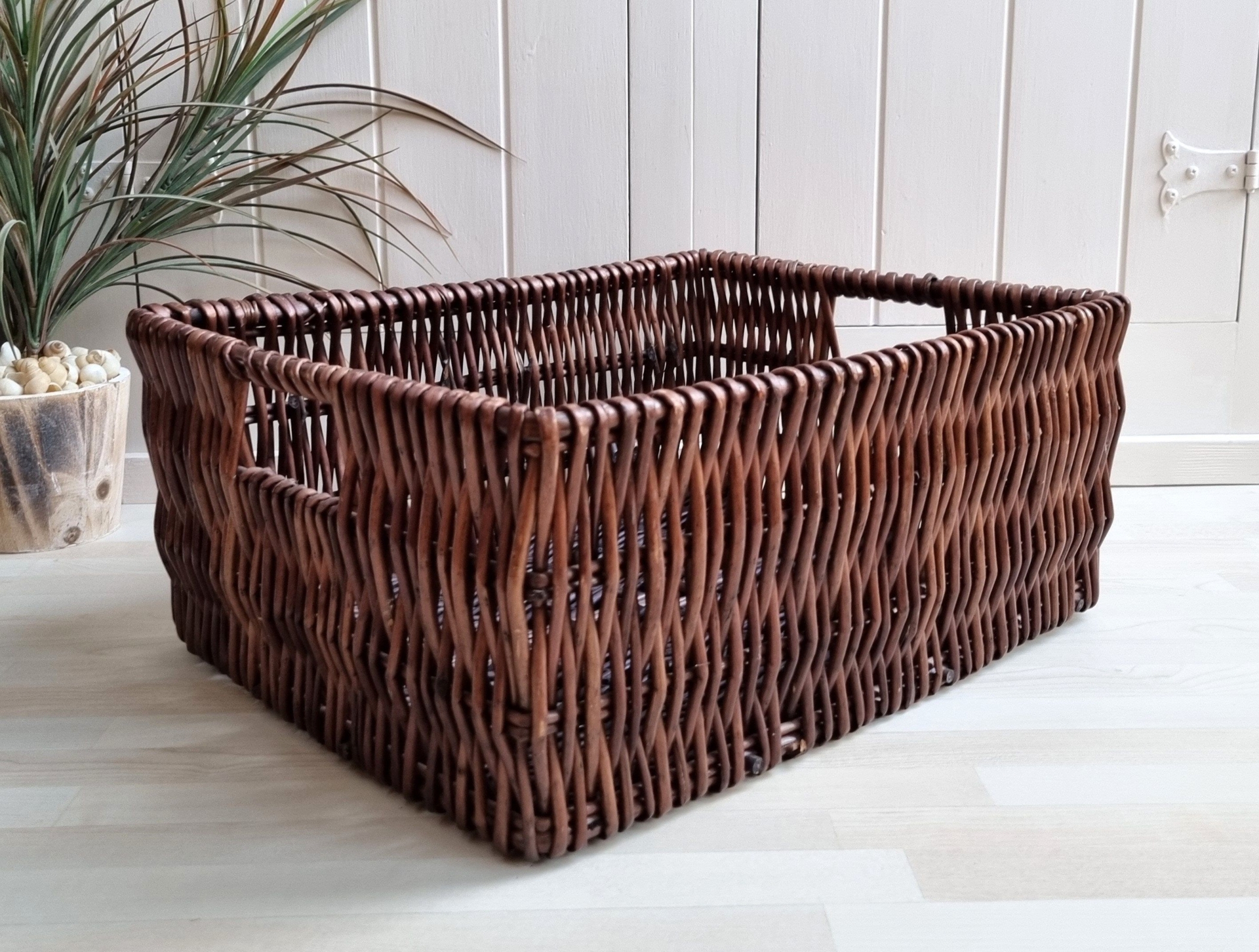 RESERVED for JENNIFER Rectangular Wicker Basket, Storage Basket, Wicker Home Decor, Decorative Basket, Coastal Decor, Beach House Decor