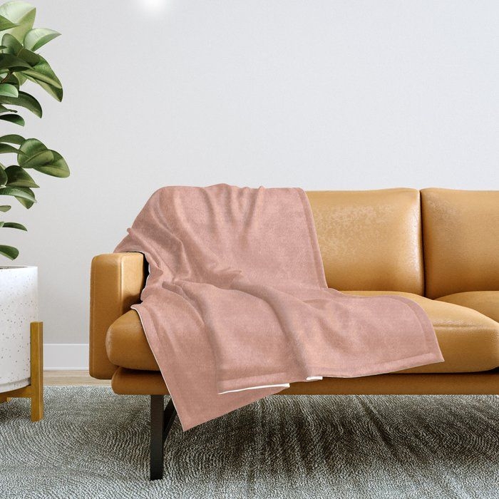Throw Blanket | Blush Pink Color Solid 4 by Kierkegaard Design Studio - 51" x 60" Blanket - Society6