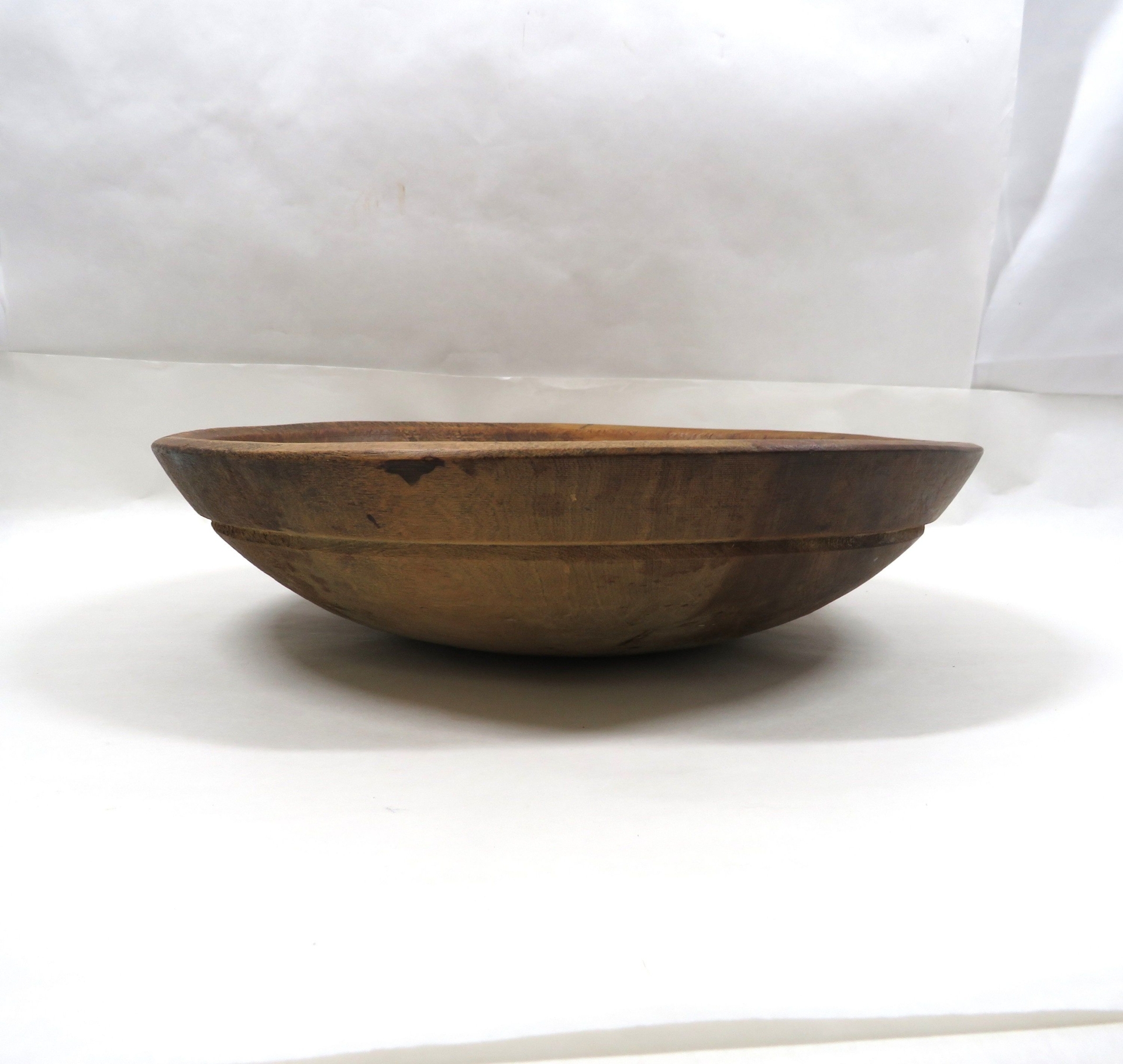 Wood Bowl Primitive Antique large